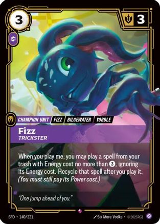 Fizz - Trickster (140/221) - Riftbound - [Spiritforged] Foil