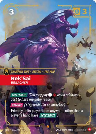 Rek'Sai - Breacher (029/221) - Riftbound - [Spiritforged] Foil