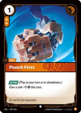 Punch First (097/221) - Riftbound - [Spiritforged] Foil