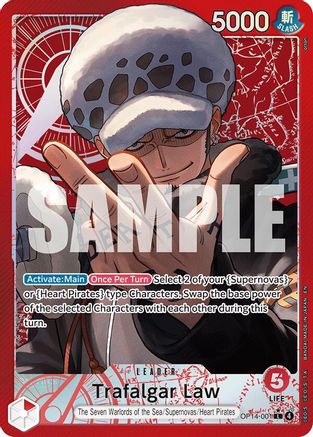 Trafalgar Law (Alternate Art) (OP14-001) - [The Azure Sea's Seven] Foil