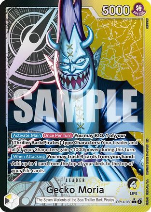 Gecko Moria - OP14-080 (Alternate Art) (OP14-080) - [The Azure Sea's Seven] Foil