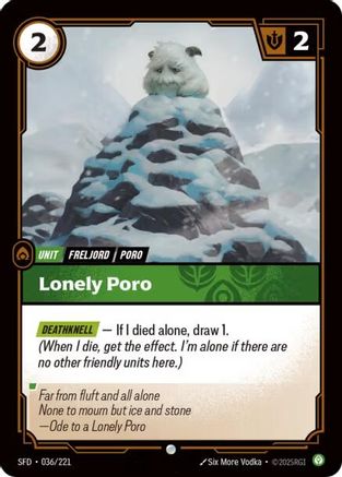 Lonely Poro (036/221) - Riftbound - [Spiritforged] Foil