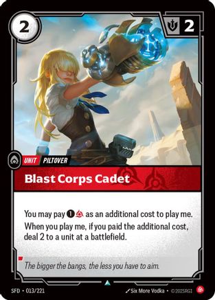 Blast Corps Cadet (013/221) - Riftbound - [Spiritforged] Foil