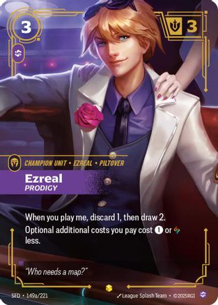 Ezreal - Prodigy (Alternate Art) (149a/221) - Riftbound - [Spiritforged] Foil