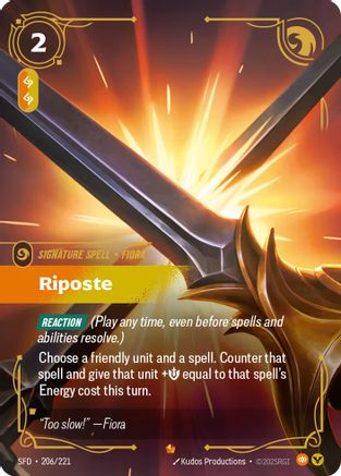 Riposte (206/221) - Riftbound - [Spiritforged] Foil