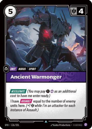 Ancient Warmonger (131/221) - Riftbound - [Spiritforged] Foil