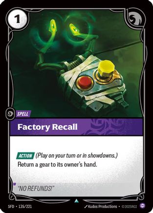 Factory Recall (135/221) - Riftbound - [Spiritforged]