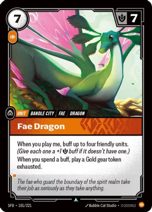 Fae Dragon (101/221) - Riftbound - [Spiritforged] Foil