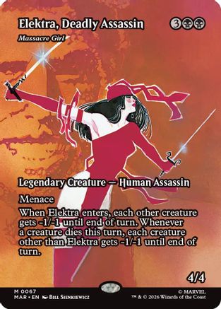 Elektra, Deadly Assassin - Massacre Girl (Borderless)  [Marvel Universe Eternal-Legal]