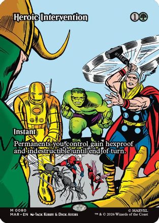 Heroic Intervention (0080) (Borderless)  [Marvel Universe Eternal-Legal] Foil