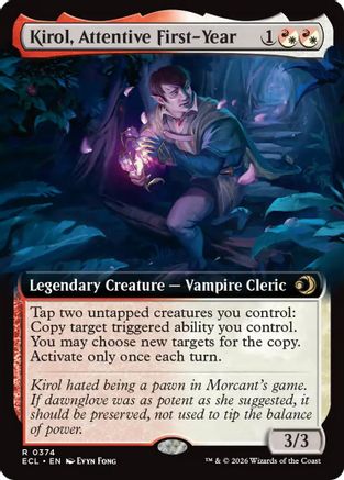 Kirol, Attentive First-Year (Extended Art)  [Lorwyn Eclipsed]