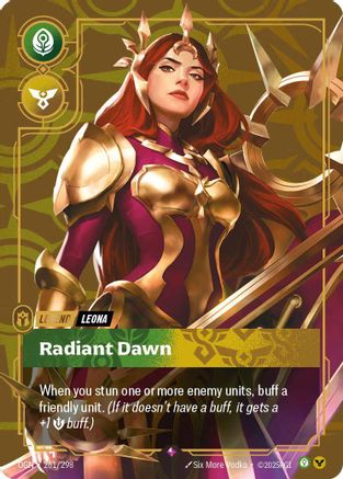 Leona - Radiant Dawn (Metal) (261/298) - Riftbound - [Riftbound Organized Play Promotional Cards] Foil