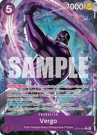 Vergo (Alternate Art) (OP14-061) - [The Azure Sea's Seven] Foil