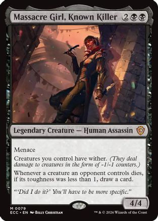Massacre Girl, Known Killer  [Commander: Lorwyn Eclipsed]