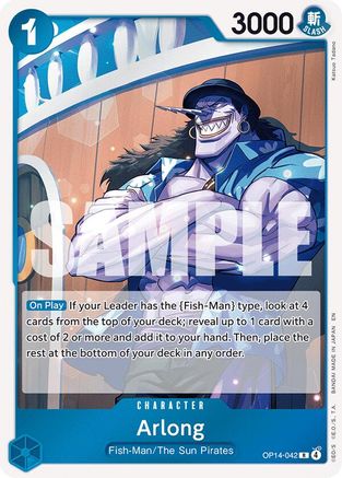 Arlong (OP14-042) - [The Azure Sea's Seven] Foil