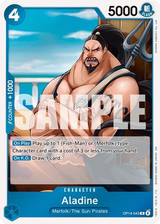 Aladine (OP14-043) - [The Azure Sea's Seven] Foil