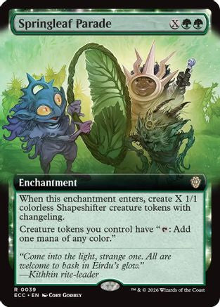Springleaf Parade (Extended Art)  [Commander: Lorwyn Eclipsed] Foil