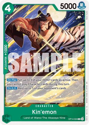 Kin'emon (OP14-024) - [The Azure Sea's Seven Release Event Cards]