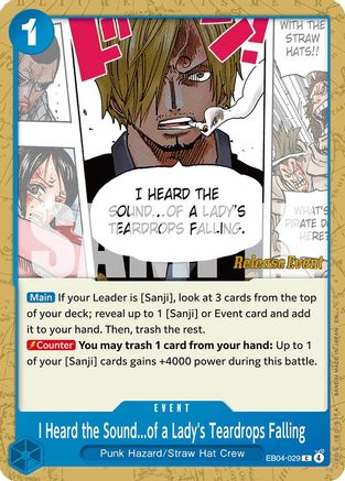 I Heard the Sound...of a Lady's Teardrops Falling (EB04-029) - [The Azure Sea's Seven Release Event Cards]