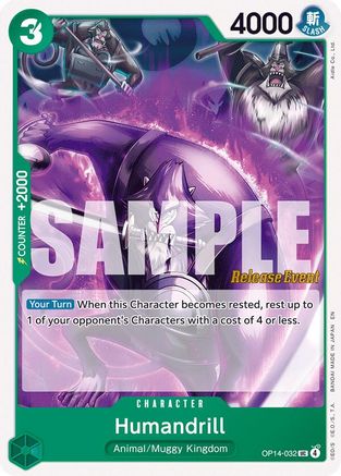 Humandrill (OP14-032) - [The Azure Sea's Seven Release Event Cards]