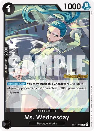 Ms. Wednesday (OP14-083) - [The Azure Sea's Seven Release Event Cards]