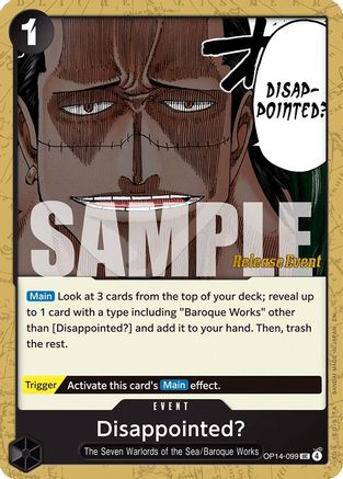 Disappointed? (OP14-099) - [The Azure Sea's Seven Release Event Cards]