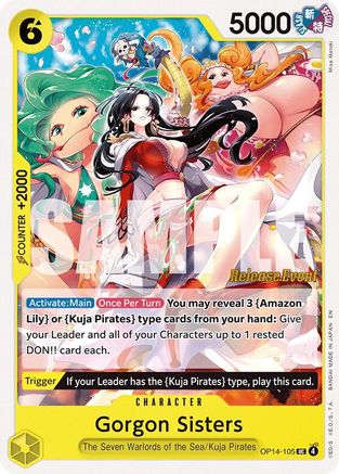 Gorgon Sisters (OP14-105) - [The Azure Sea's Seven Release Event Cards]