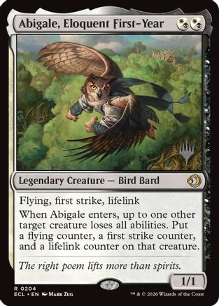 Abigale, Eloquent First-Year  [Promo Pack: Lorwyn Eclipsed] Foil