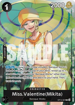 Miss.Valentine(Mikita) (Dash Pack) (OP14-087) - [The Azure Sea's Seven] Foil