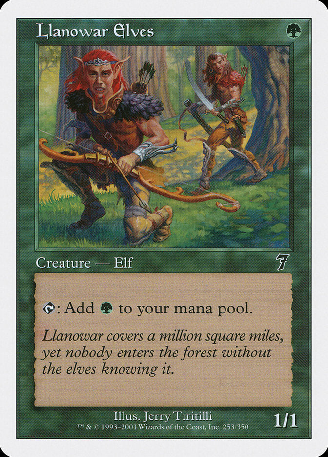 Llanowar Elves [Seventh Edition] Foil