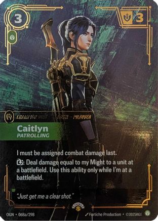 Caitlyn - Patrolling (068a/298) - Riftbound - [Riftbound Promotional Cards] Foil