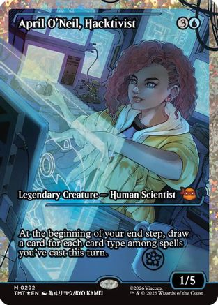 April O'Neil, Hacktivist (0292) (Showcase) (Fracture Foil)  [Teenage Mutant Ninja Turtles] Foil