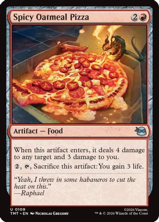 Spicy Oatmeal Pizza  [Teenage Mutant Ninja Turtles]