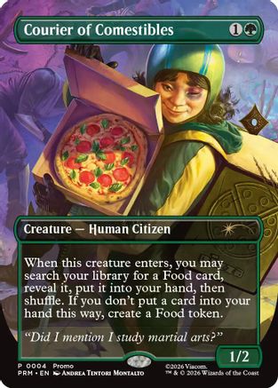 Courier of Comestibles (Borderless)  [Unique and Miscellaneous Promos] Foil