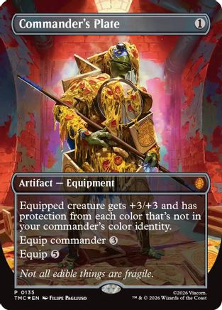 Commander's Plate (Borderless)  [Commander: Teenage Mutant Ninja Turtles] Foil