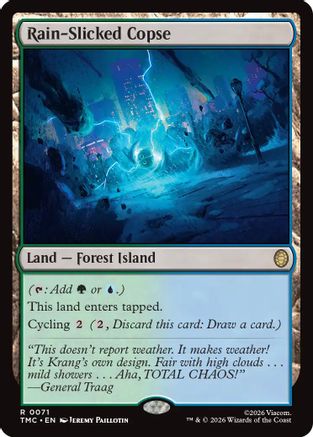 Rain-Slicked Copse  [Commander: Teenage Mutant Ninja Turtles] Foil