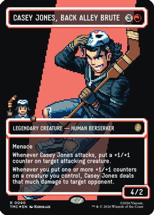 Casey Jones, Back Alley Brute (Borderless) (Surge Foil)  [Commander: Teenage Mutant Ninja Turtles] Foil