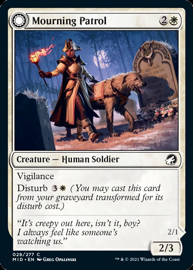 Mourning Patrol // Morning Apparition [Innistrad: Midnight Hunt] Foil