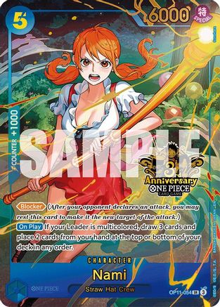 Nami (Japanese Version 3rd Anniversary Set) (OP11-054) - [One Piece Promotion Cards] Foil