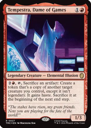 Tempestra, Dame of Games (Surge Foil)  [Commander: Teenage Mutant Ninja Turtles] Foil