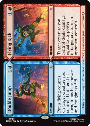 Double Jump // Flying Kick (Surge Foil)  [Commander: Teenage Mutant Ninja Turtles] Foil