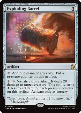 Exploding Barrel (Surge Foil)  [Commander: Teenage Mutant Ninja Turtles] Foil