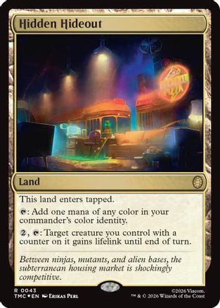 Hidden Hideout (Surge Foil)  [Commander: Teenage Mutant Ninja Turtles] Foil