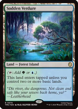 Sodden Verdure (Surge Foil)  [Commander: Teenage Mutant Ninja Turtles] Foil