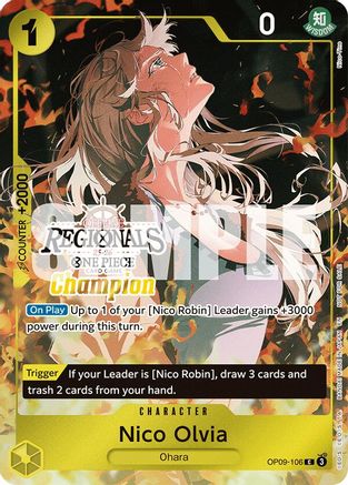 Nico Olvia (Offline Regional Champion Card Set 2025 Vol.1) (OP09-106) - [One Piece Promotion Cards] Foil