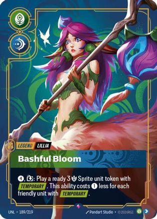 Lillia - Bashful Bloom (189/219) - Riftbound - [Unleashed] Foil