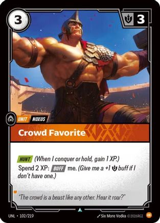 Crowd Favorite (102/219) - Riftbound - [Unleashed]