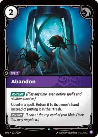 Abandon (131/219) - Riftbound - [Unleashed] Foil