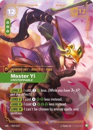 Master Yi - Unstoppable (059/219) - Riftbound - [Unleashed] Foil