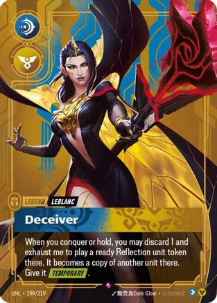 LeBlanc - Deceiver (199/219) - Riftbound - [Unleashed] Foil